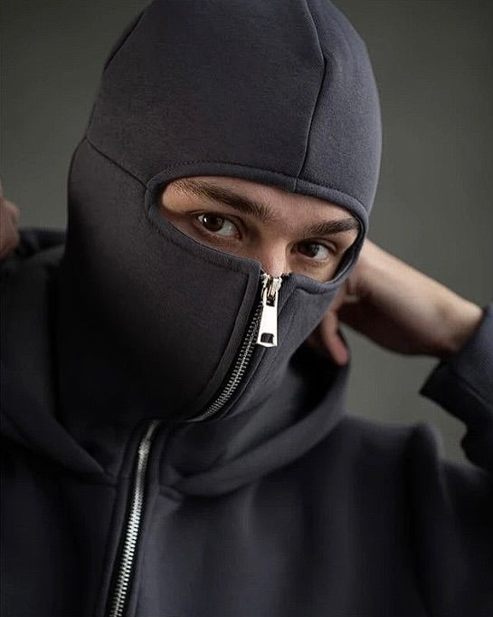 Balaclava Zipper Hoodie - Black | 360 GSM Unisex Fleece – GOKU