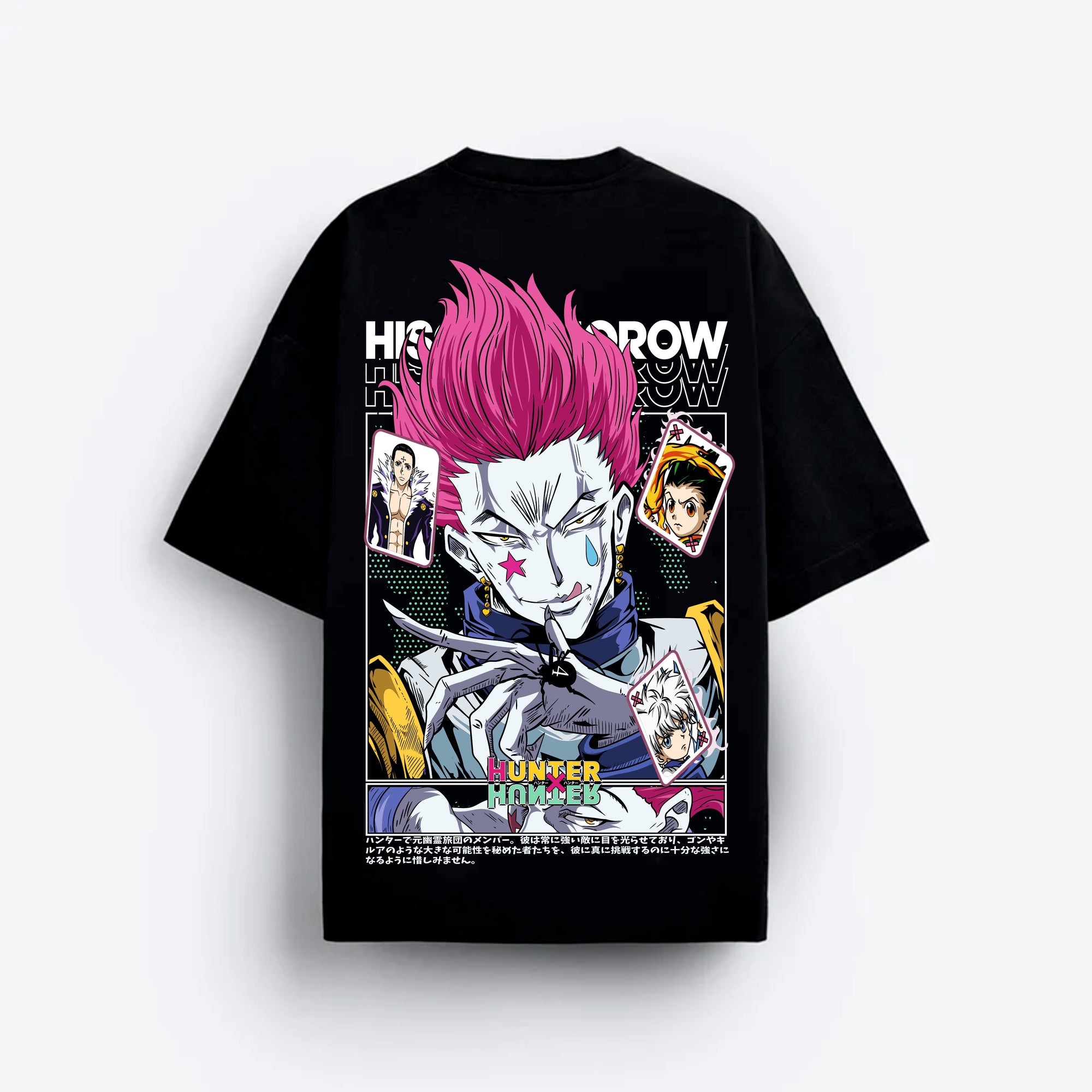 Black t-shirt with colorful graphic  Morrow design.