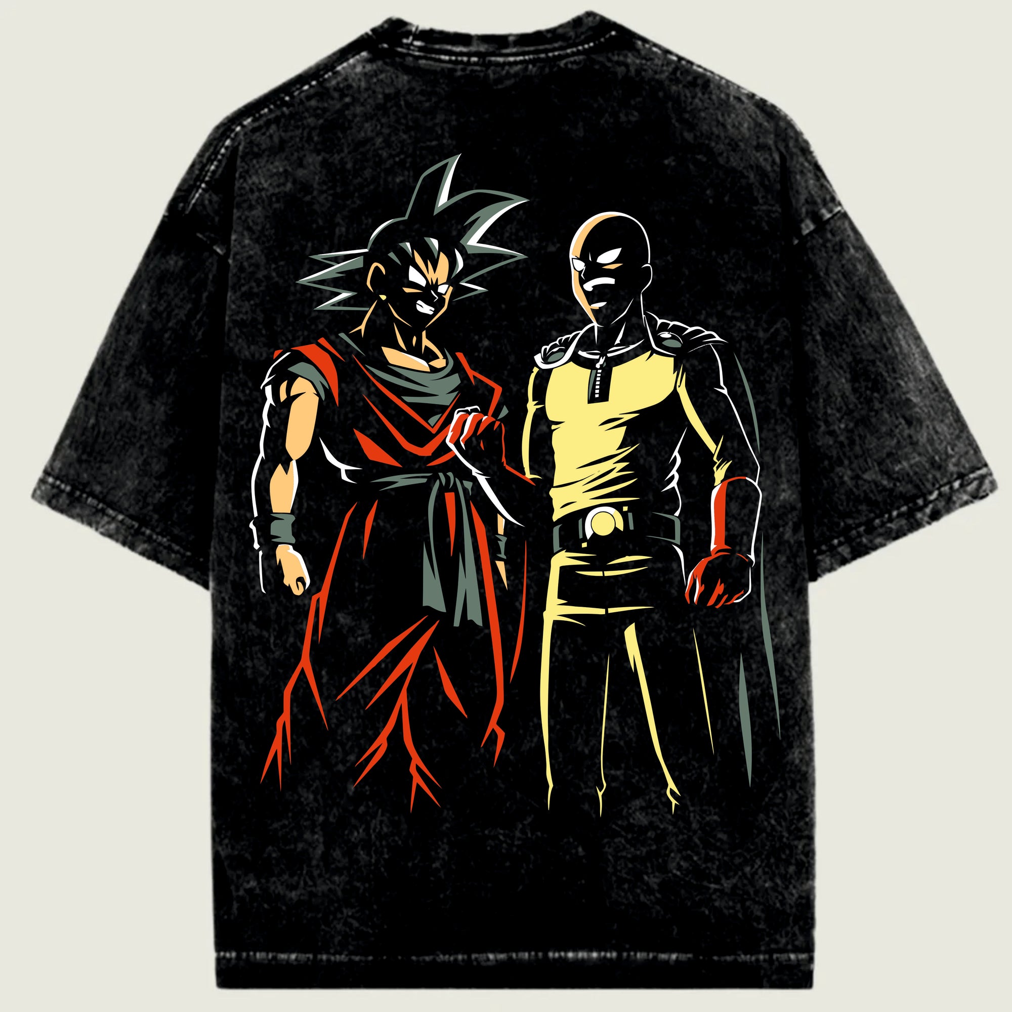Black t-shirt with colorful GOKU DRAGONBALL character design