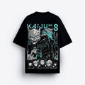Black t-shirt with green and white graphic Kaiju no 8 design