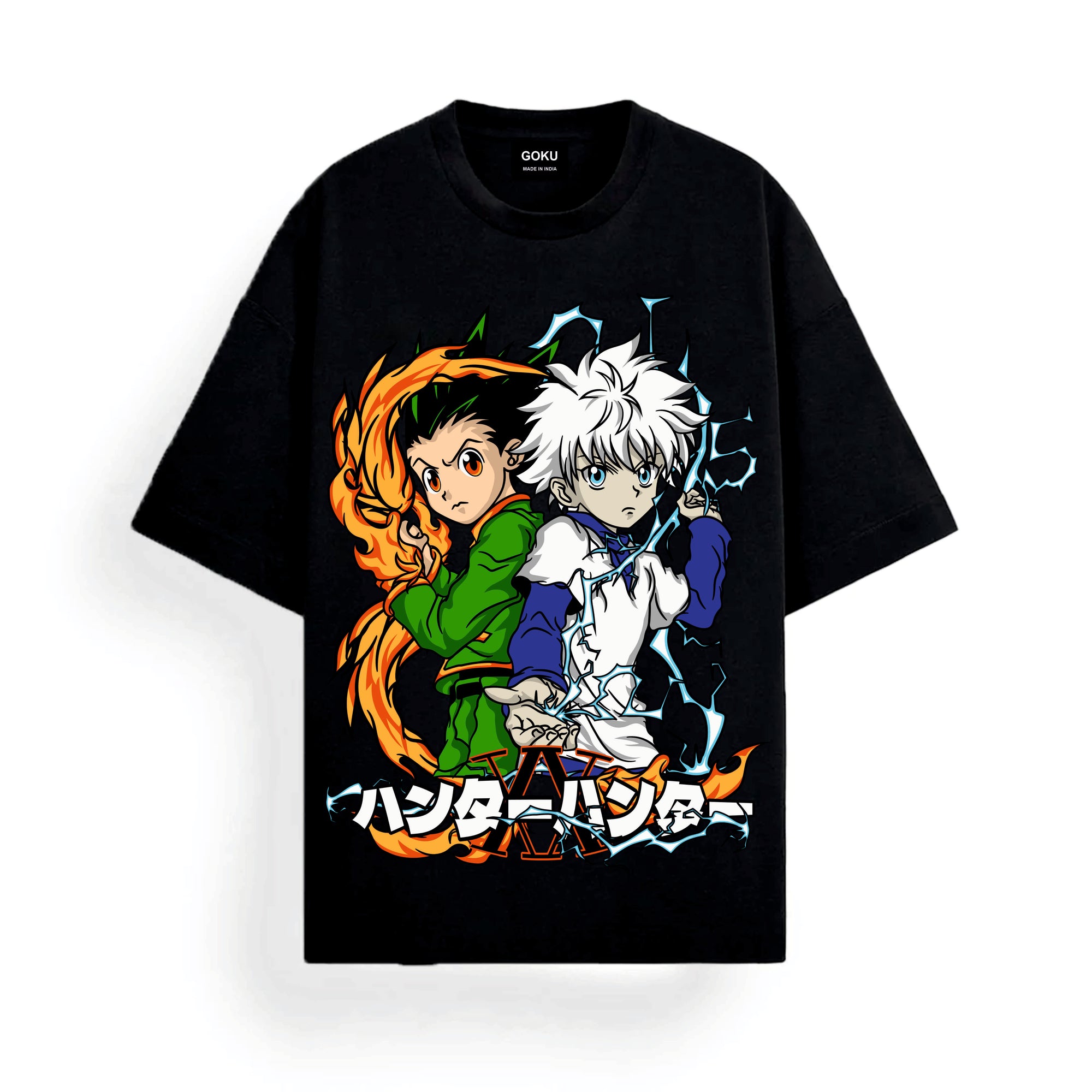 Black t-shirt with anime character Hunter x Hunter