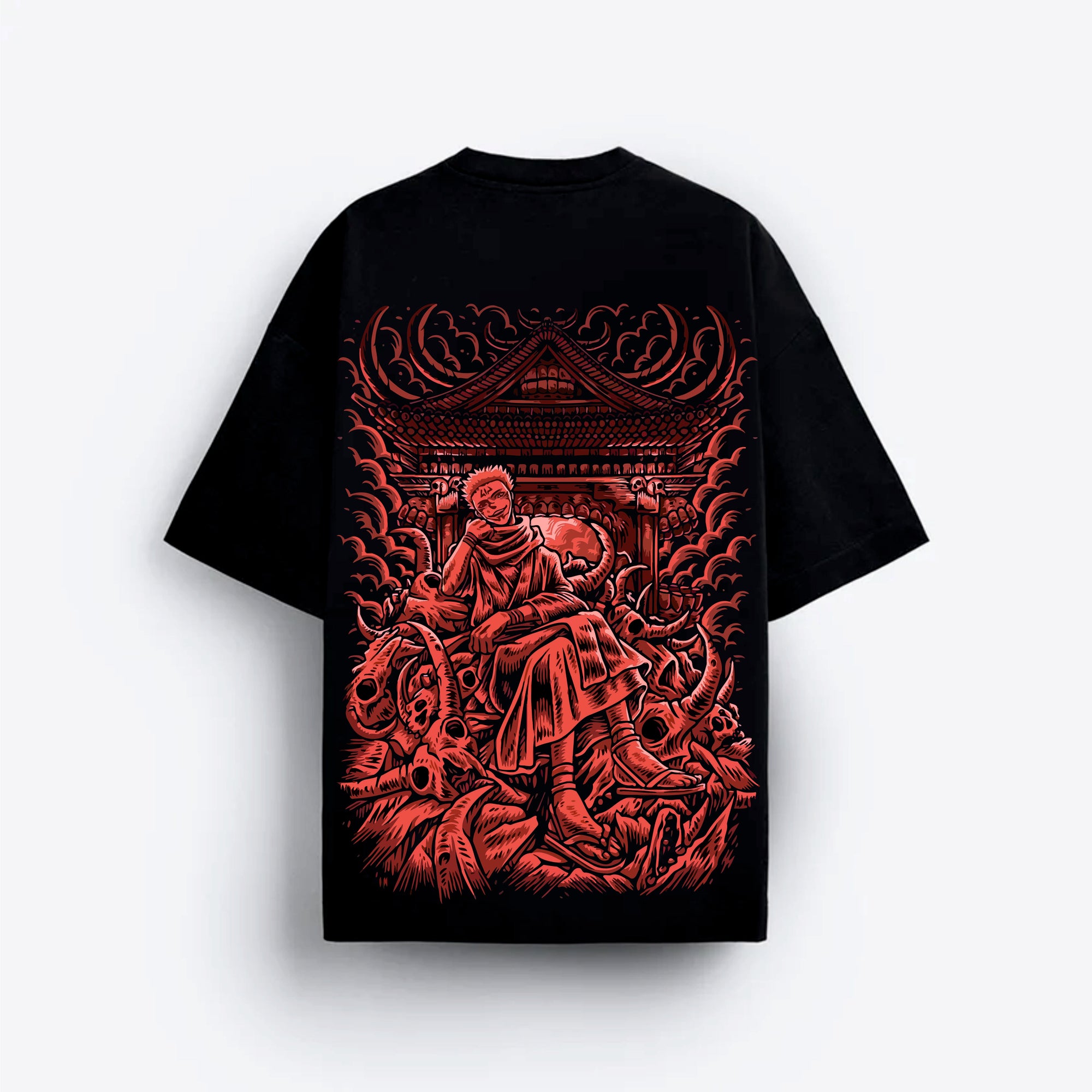 Black t-shirt with red  Jujutsu kaisen d
