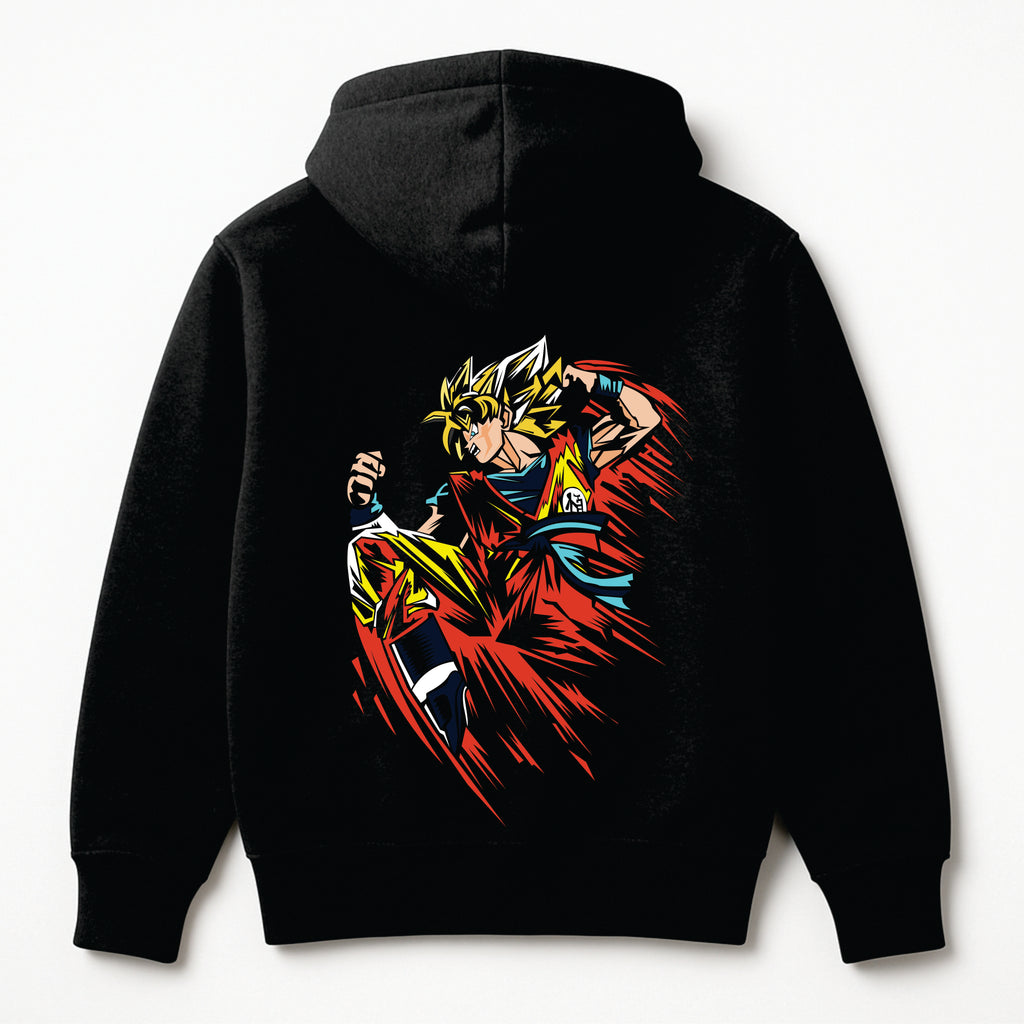 GOKU SAIYON COTTON HOODIE / HD PRINT