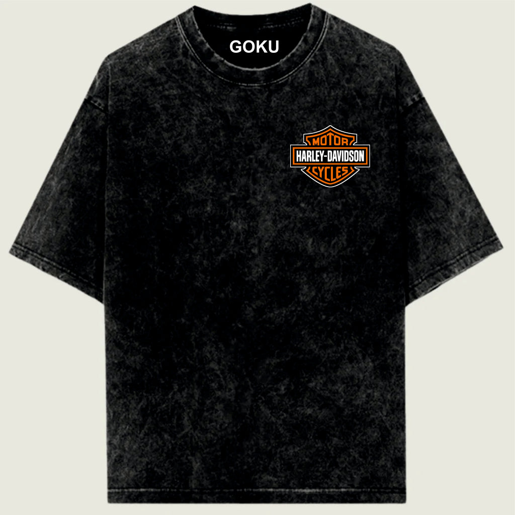 harley davilson acid washed t shirt