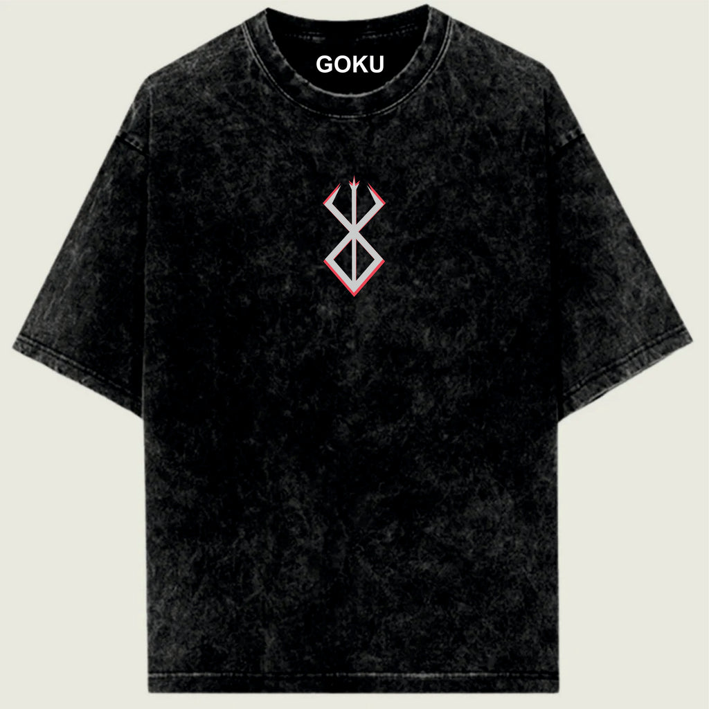 Black t-shirt with a logo and 'GOKU' text