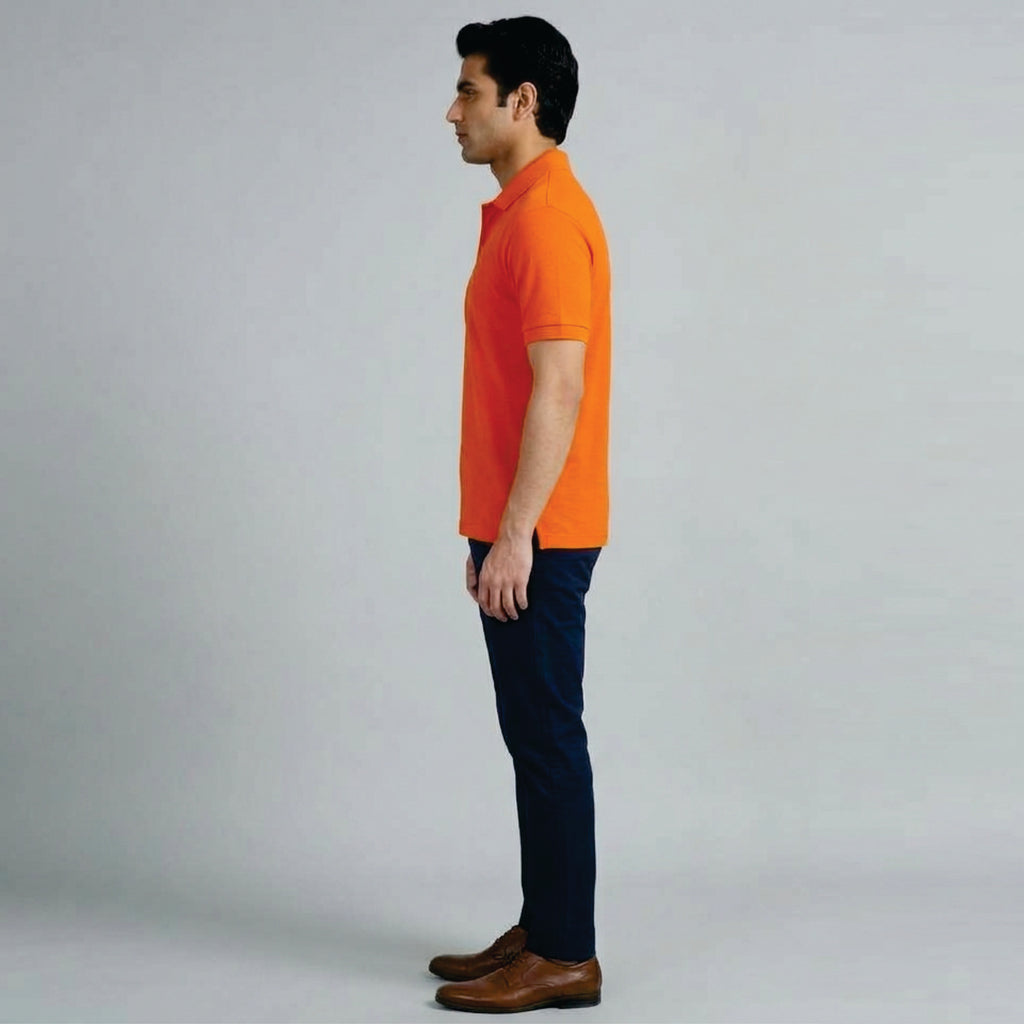 ORANGE POLO T SHIRT