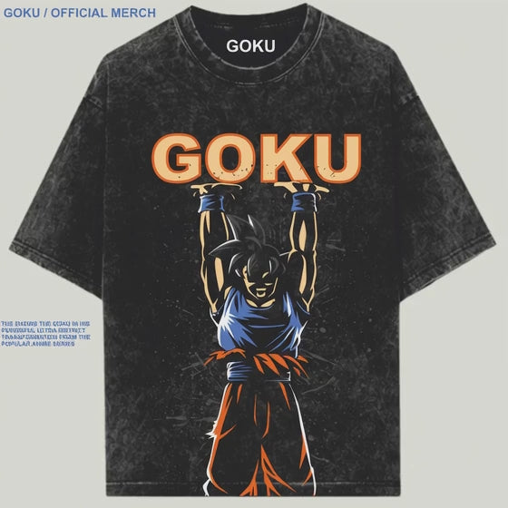 GOKU / ACIDWASHED OVERSIZED T-SHIRT