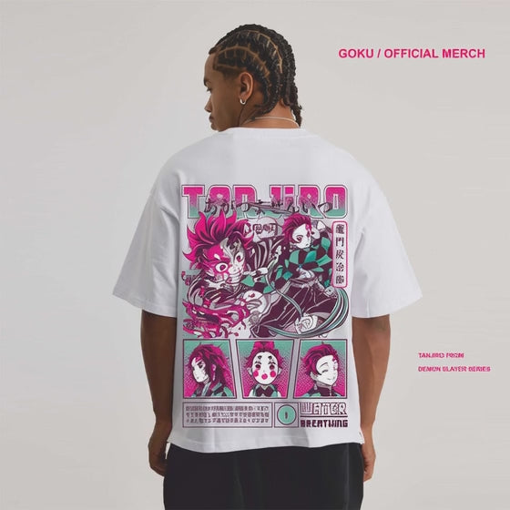 TANJIRO / BLACK OVERSIZED T-SHIRT