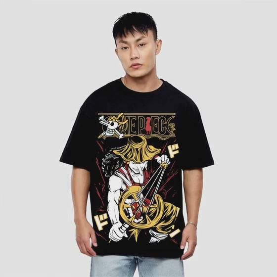 USOPP / OVERSIZED BLACK T-SHIRT