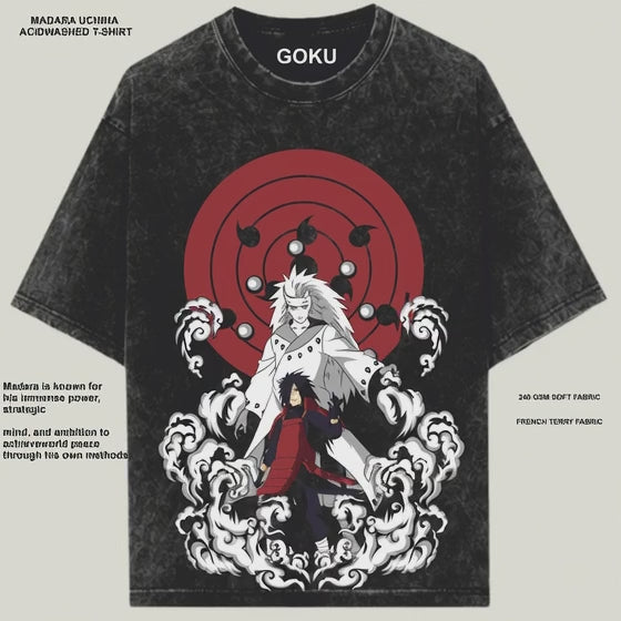 MADARA UCHIHA / ACIDWASHED T-SHIRT