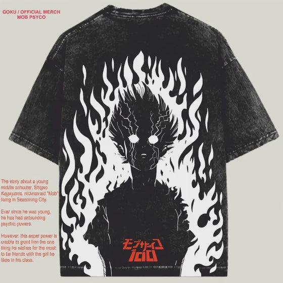 MOB PHSYCO / OVERSIZED ACID WASHED T-SHIRT