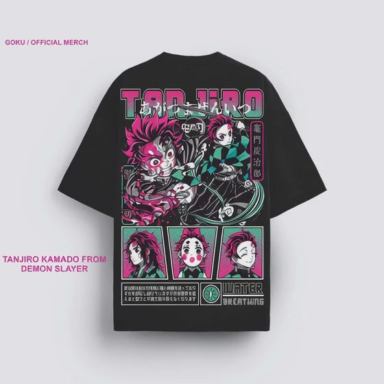 TANJIRO / BLACK OVERSIZED T-SHIRT