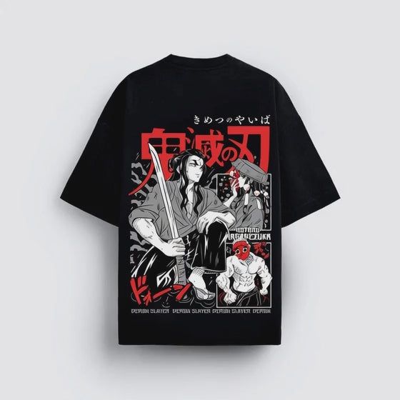 DEMON SLAYER / OVERSIZED BLACK T-SHIRT